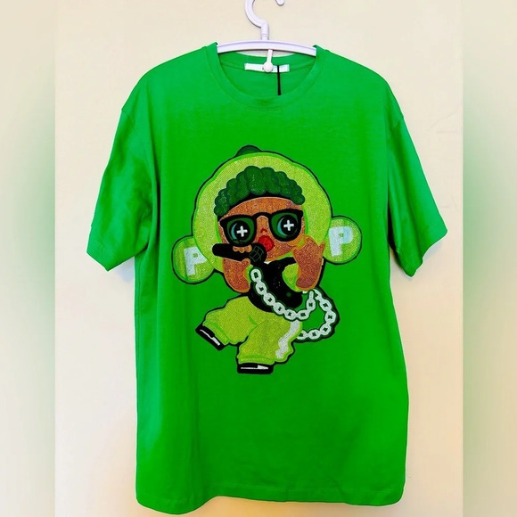 High-Quality Australian Rhinestone Cotton  T-shirt - Picture 3 of 4